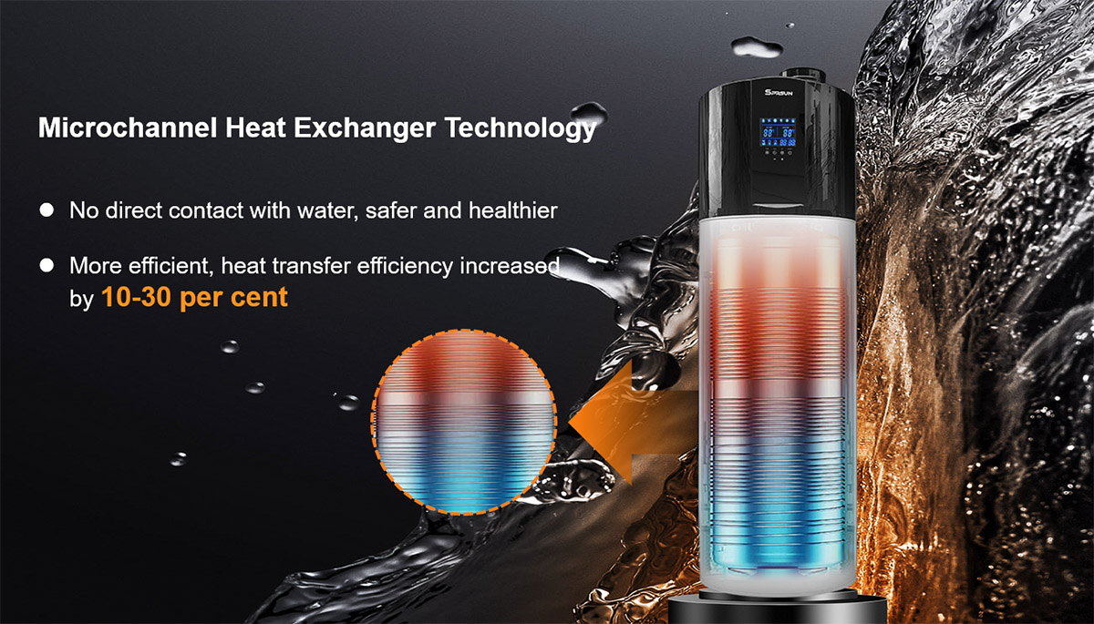 Tecnolog&iacute;a de intercambiador de calor de bomba de calor de agua caliente sanitaria R290 AquaHero-Serie