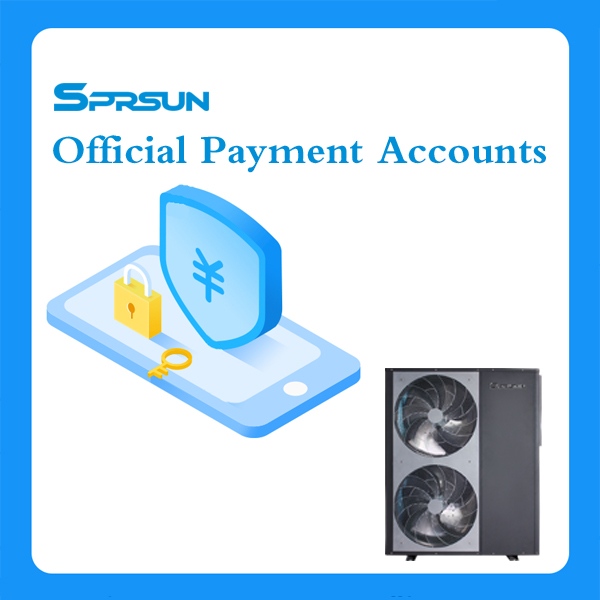Aviso cálido: SPRSUN Cuentas de pago oficiales