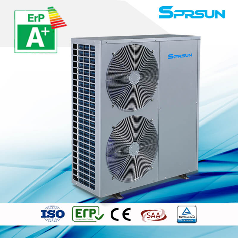 Sistema de aire acondicionado de calefacción y refrigeración con bomba de calor de aire a agua de 14-21,6 KW