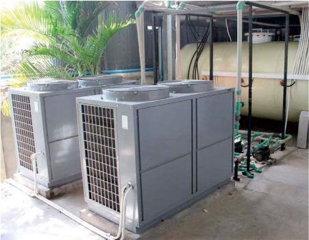 Múltiples protecciones de las bombas de calor con fuente de aire