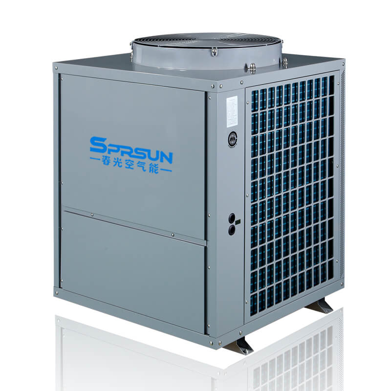 Calentador de agua caliente con bomba de calor de fuente de aire de descarga superior monobloque de 9.5KW a 24.5KW