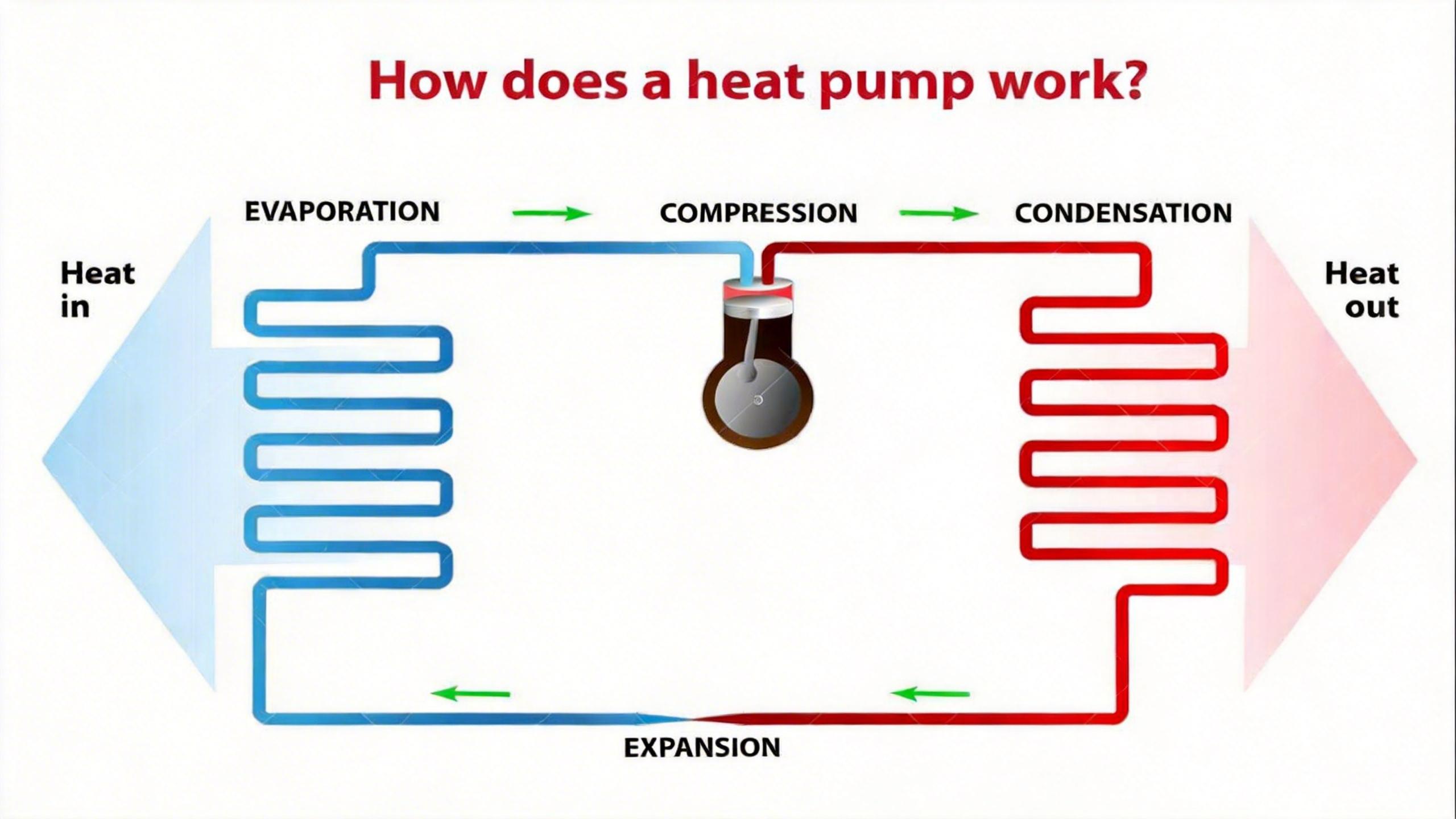 proceso de trabajo de la bomba de calor