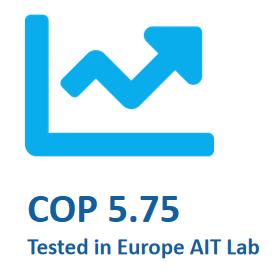 SPRSUN Bomba de calor R290 Greenergy Pro con controlador CAREL, certificada con alto COP 5,75 testado por el Laboratorio Europeo AIT. 