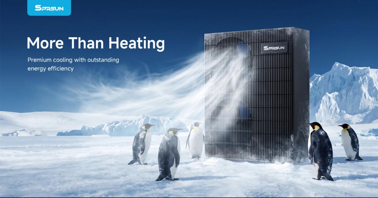 SPRSUN Bomba de calor Greenergy Serie R290 que ofrece refrigeraci&oacute;n premium con alta eficiencia energ&eacute;tica