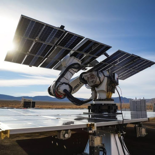 Rastreador de paneles solares con brazo rob&oacute;tico