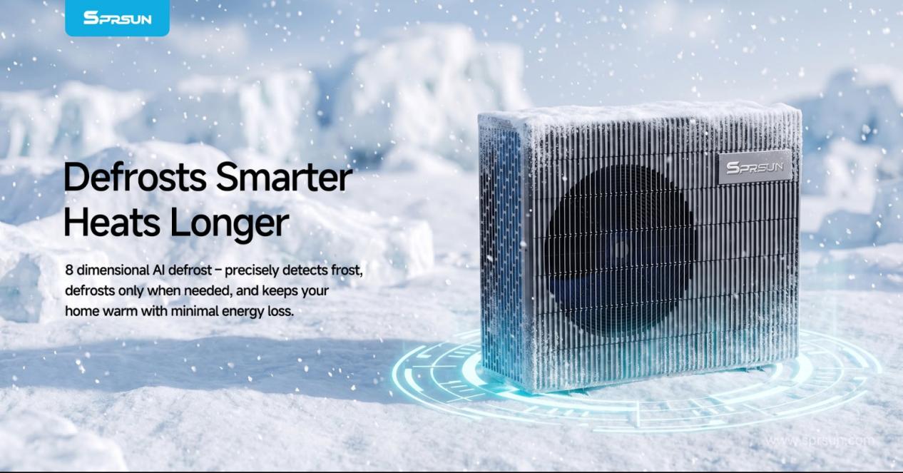 SPRSUN Bomba de calor R290 Greenergy Evo para calefacci&oacute;n, refrigeraci&oacute;n y agua caliente sanitaria, con descongelaci&oacute;n inteligente, A+++